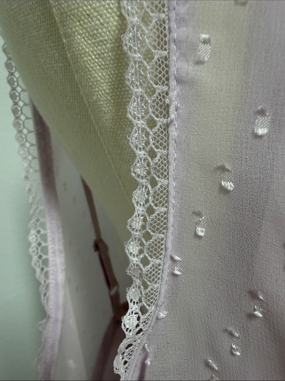 White House Black Market Sleeveless Tie-Neck Blouse With Camisole in Lilac - Picture 5 of 13